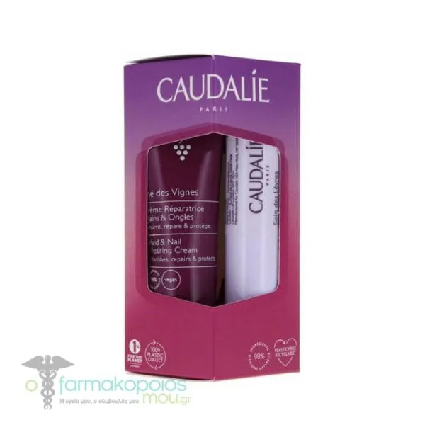 Caudalie Promo with The Des Vignes Hand & Nail Cream, 30ml & Lip Conditioner, 4.5gr