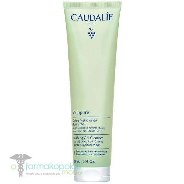 Caudalie Vinopure Purifying Gel Cleanser Καθαριστικό Προσώπου κατά των Ατελειών, 150ml