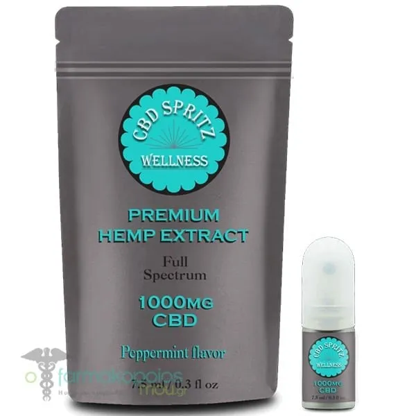 CBD Spritz Wellness Premium Hemp Extract 1000mg Σπρέι CBD με Γεύση Μέντα, 7.5ml