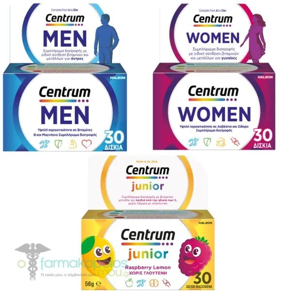Centrum Promo Men, 30tabs, Women, 30tabs & Junior, 30chew.tabs, 1set