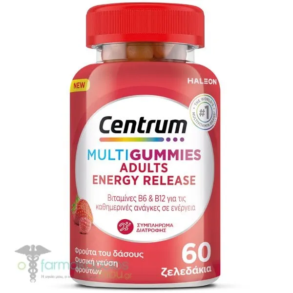 Centrum Multi Gummies Adults Energy Release, 60gummies