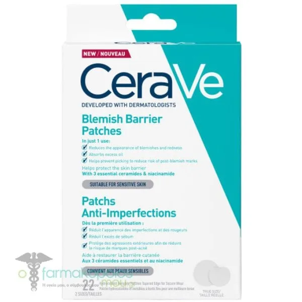 CeraVe Blemish Barrier Patches Αυτοκόλλητα Επιθέματα Κατά των Ατελειών, 22τεμ