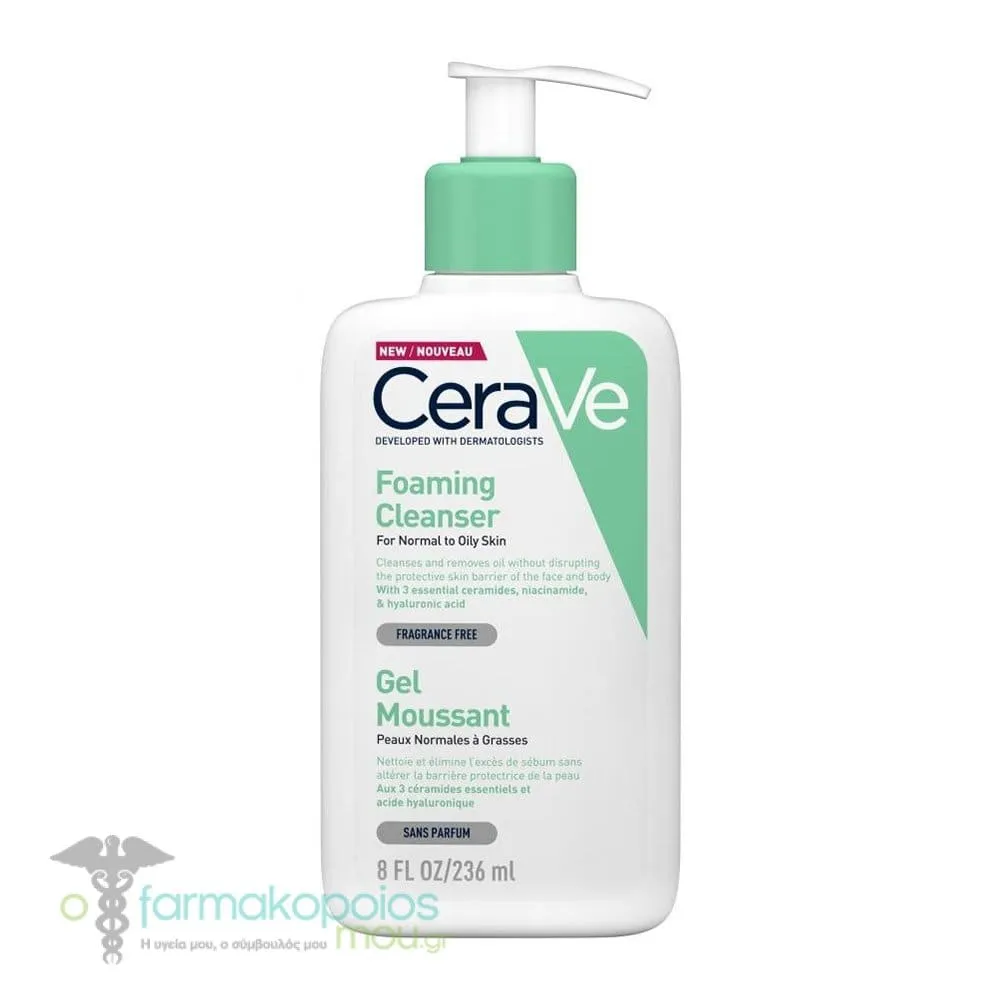 CeraVe Foaming Cleanser for Normal to Oily Skin, 236ml