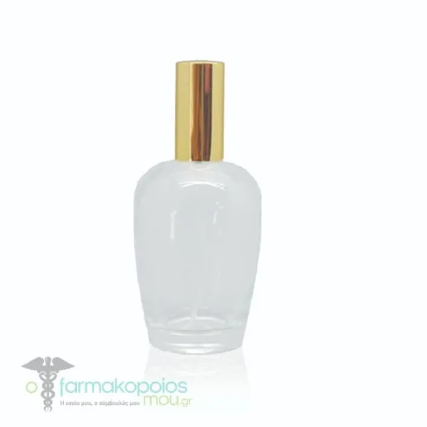 Chemco Glass Cologne Bottle 50Kl with Cap, 50ml - Χρυσό