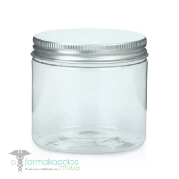 Chemco Transparent PET Jar with Aluminum Cap, 200ml