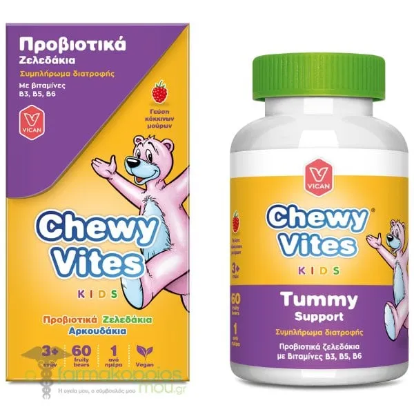 Chewy Vites Kids Tummy Support, 60gummies
