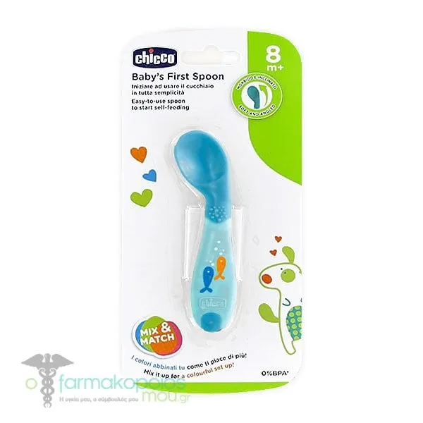 Chicco Babys First Spoon Κουτάλι Σιλικόνης για Βρέφη 8m+, 1 τεμάχιο