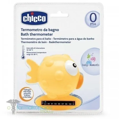 Chicco Bath Thermometer Yellow Fish, 1pc