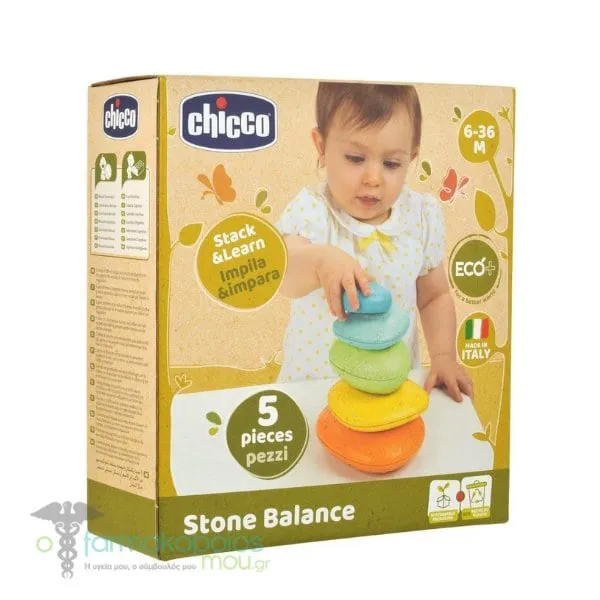 Chicco Eco+ Stone Balance 6-36m, 5pcs, 1set