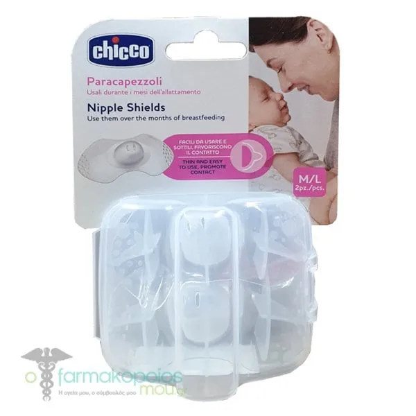 Chicco Silicone Breast Pads M/L, 2pcs