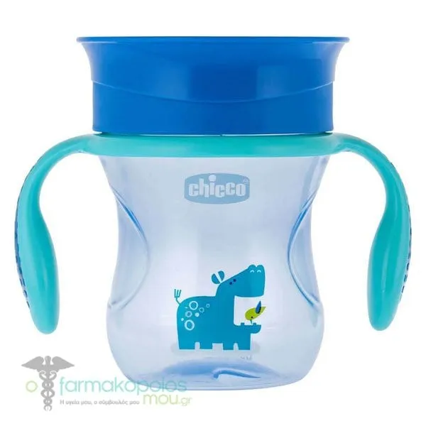 Chicco Perfect Cup 12m+ Cup Converts to Regular Cup, 200ml - Μπλέ