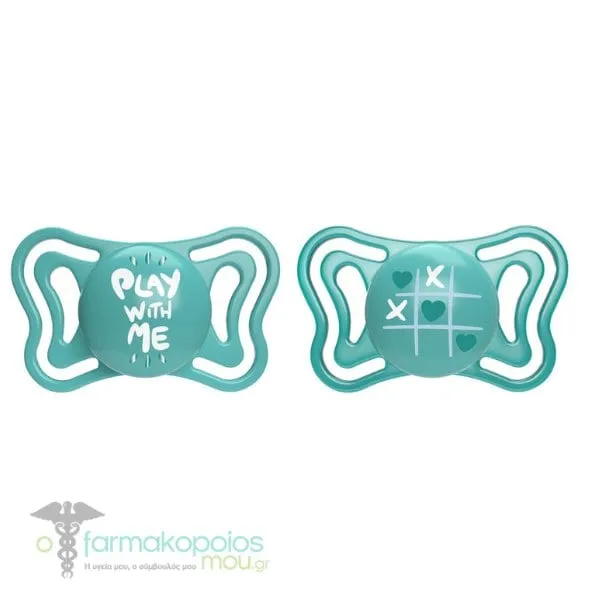 Chicco Physio Forma Light Ergonomic Soother Silicone Teat 16-36m, 2pcs - Τιρκουάζ