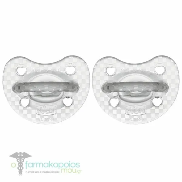 Chicco Physioforma Soft Crystal Silicone Pacifier 16-36m, 2pcs - Διαφανές