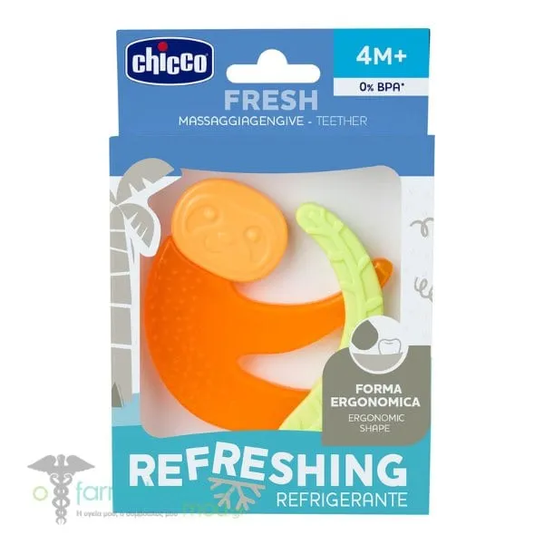 Chicco Refreshing Teether 4m+, 1pc - Πορτοκάλι