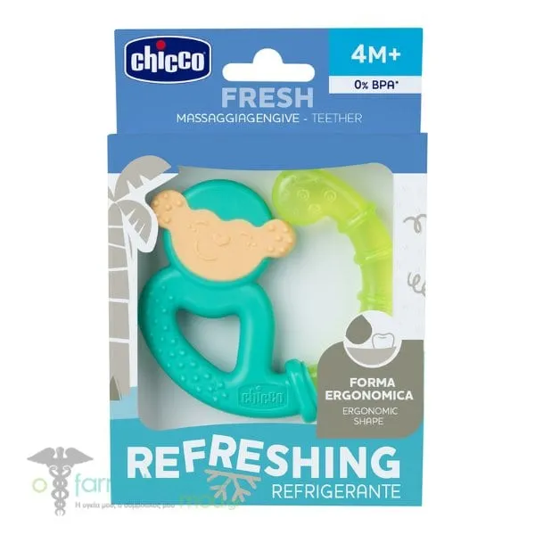 Chicco Μασητικός Κρίκος Οδοντοφυΐας Σιλικόνης Refreshing Mix 4m+, 1τεμ
