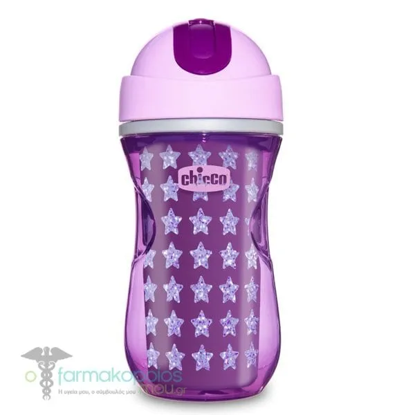 Chicco Sport Cup with Silicone Straw 14m+, 266ml - Μώβ