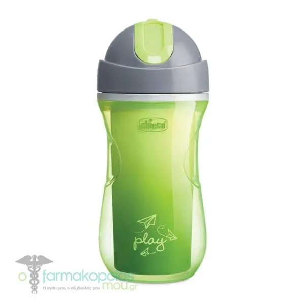 Chicco Sport Cup with Silicone Straw 14m+, 266ml - Λαχάνι