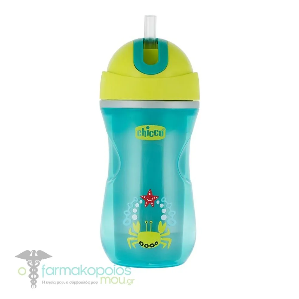 Chicco Sport Cup with Silicone Straw 14m+, 266ml - Τιρκουάζ