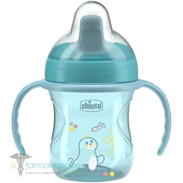 Chicco Training Cup 6m+ Εκπαιδευτικό Κύπελλο, 200ml - Σιέλ