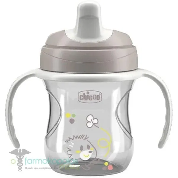 Chicco Training Cup 6m+ Εκπαιδευτικό Κύπελλο, 200ml - Γκρί