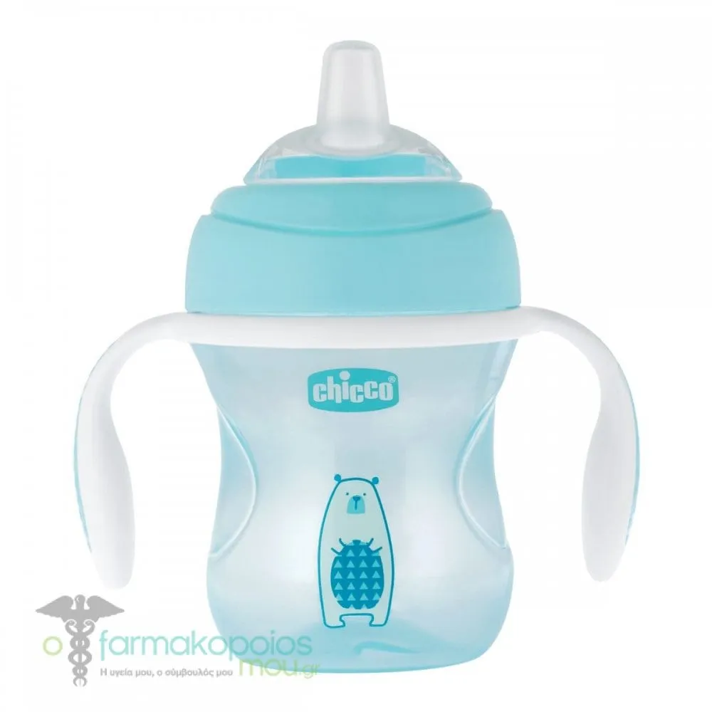 Chicco Silicone Spout Transition Cup 4m+, 200ml - Γαλάζιο