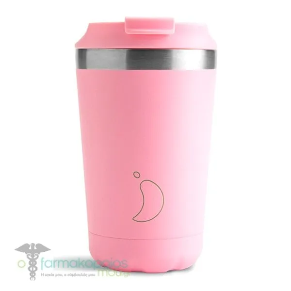 Chilly's Original Coffee Cup Thermos, 340ml - Pastel Pink