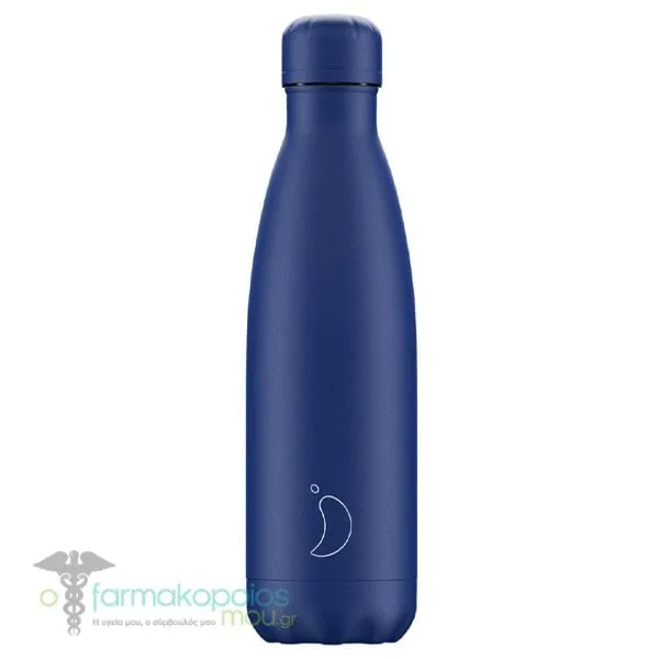 Chilly's Reusable Bottle All Matte Edition, 500ml - Matte Blue