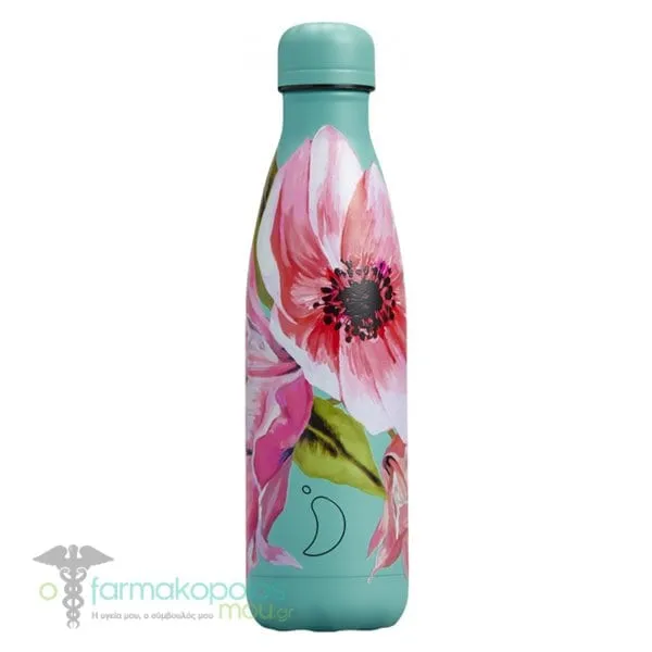 Chilly's Reusable Bottle Floral Edition, 500ml - Anemone Floral