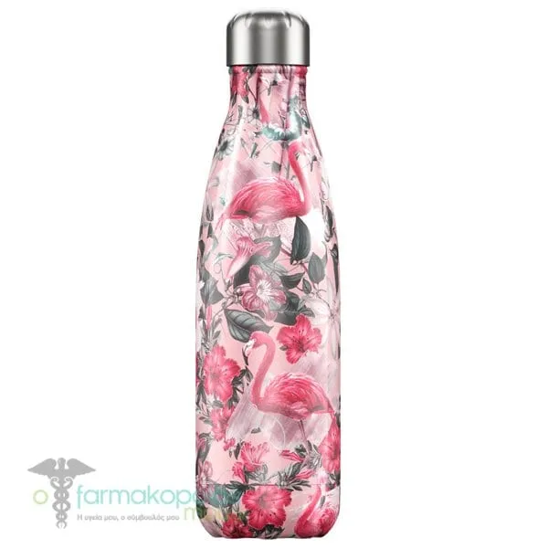 Chilly's Reusable Bottle Tropical Edition, 500ml - Flamingo