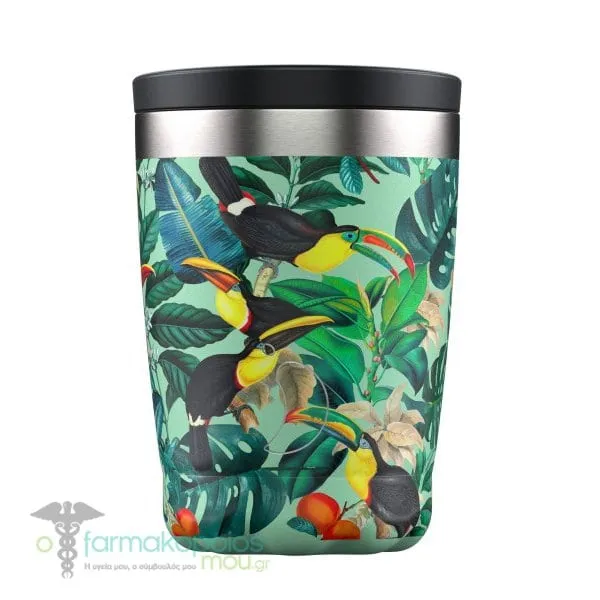 Chilly's Reusable Coffee Cup Tropical Edition, 340ml - Toucan