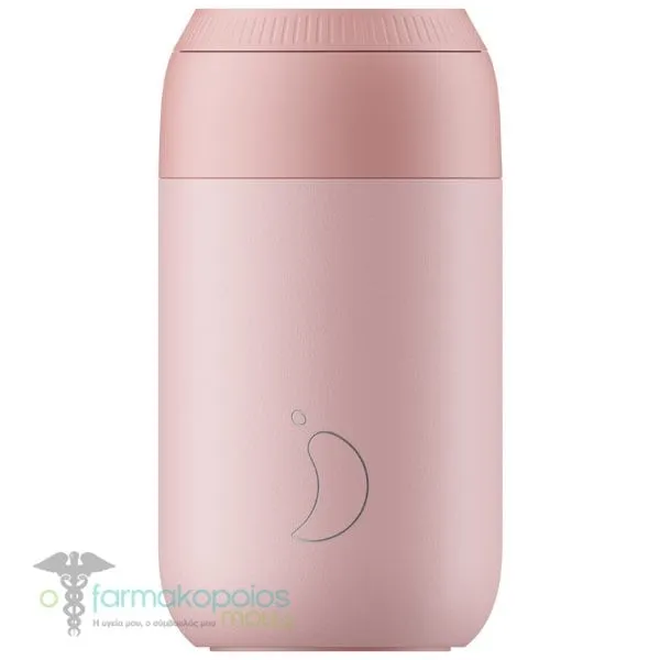 Chilly's Series 2 Stainless Steel Coffee Cup, 340ml - Blush Pink