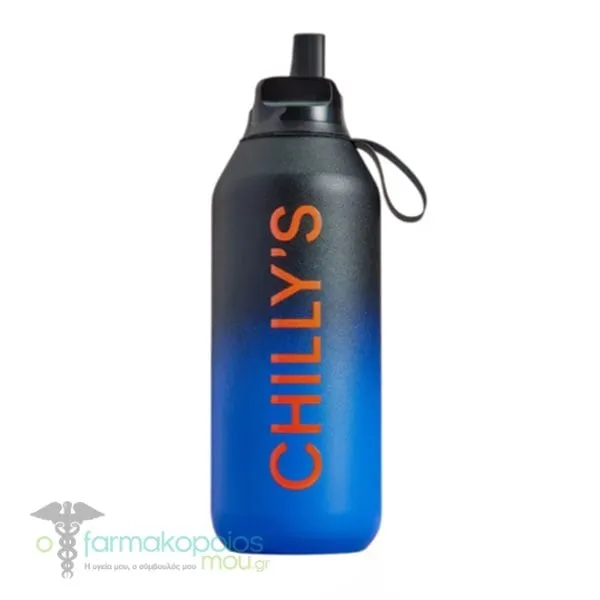 Chilly's Series 2 Flip Reusable Bottle, 500ml - Midnight