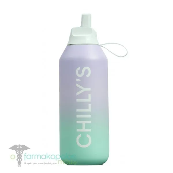 Chilly's Series 2 Flip Reusable Bottle, 500ml - Morning Haze