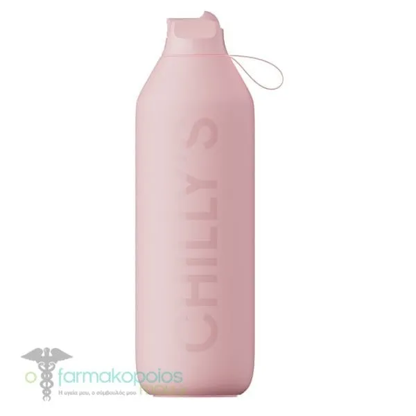 Chilly's Sport Series 2 Flip Bottle, 1000ml - Blush Pink