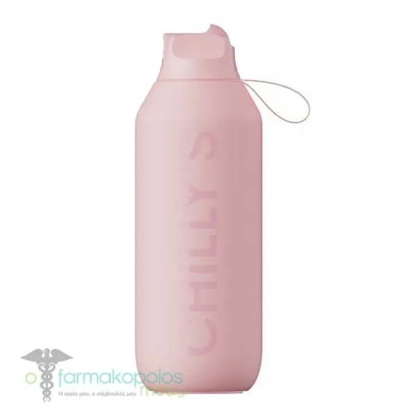 Chilly's Sport Series 2 Flip Bottle, 500ml - Blush Pink