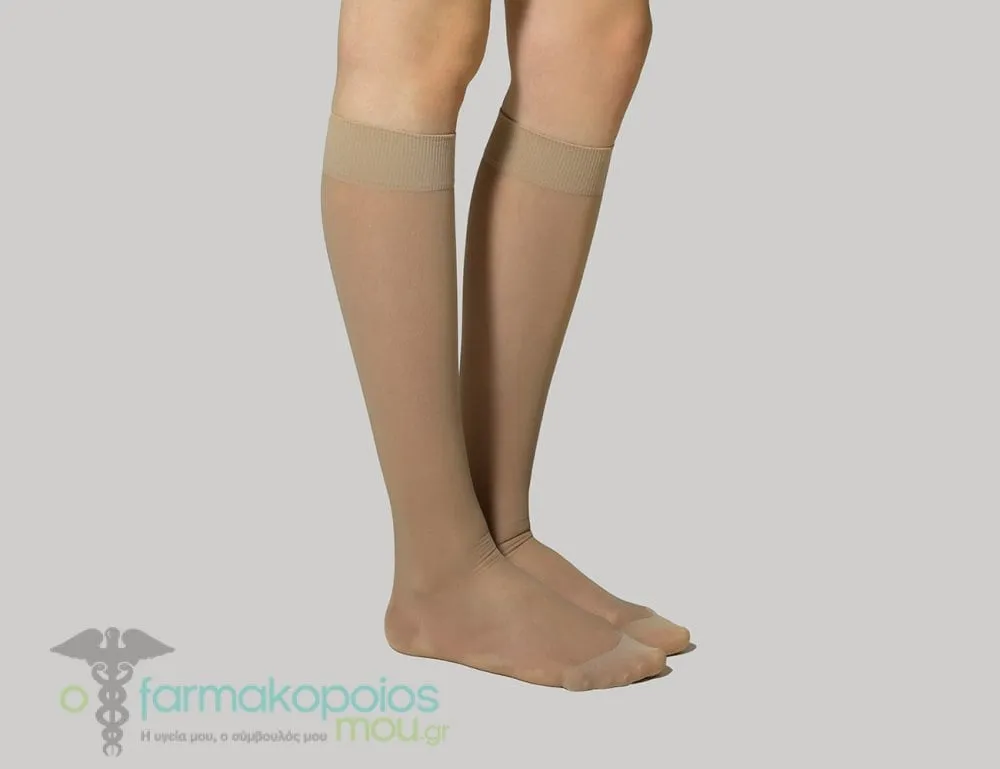 Christou Graduated Compression Knee-High Socks for Women 18-22mm Hg, 1 pair - Μπέζ