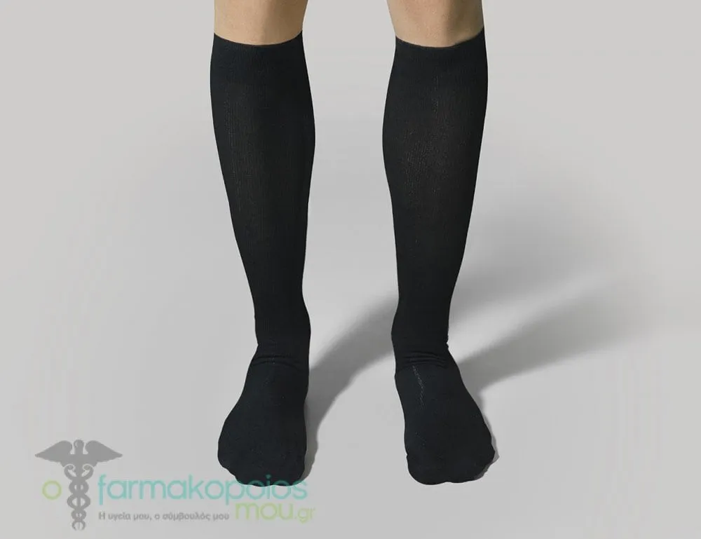 Christou Graduated Compression Knee-High Cotton Socks for Men 18-22mm Hg, 1 pair