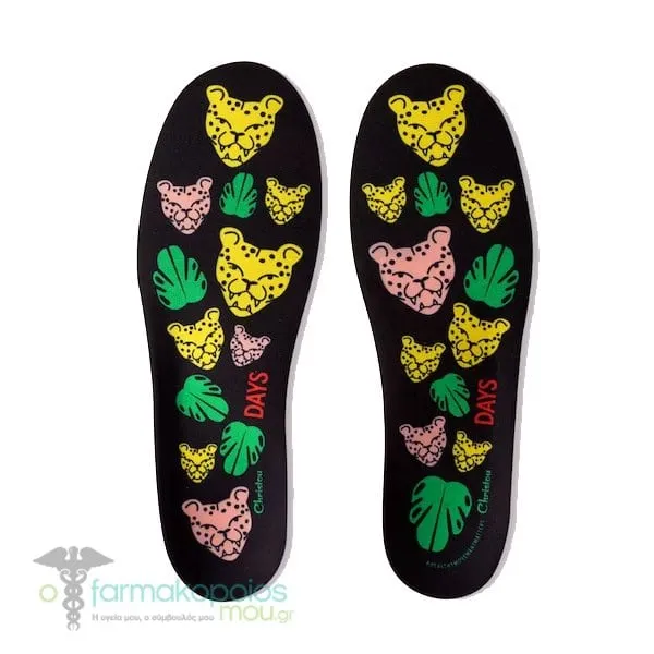 Christou Days Comfy Anatomical Kids Insoles Cheetahs, 1 pair - 002 Μαύρο