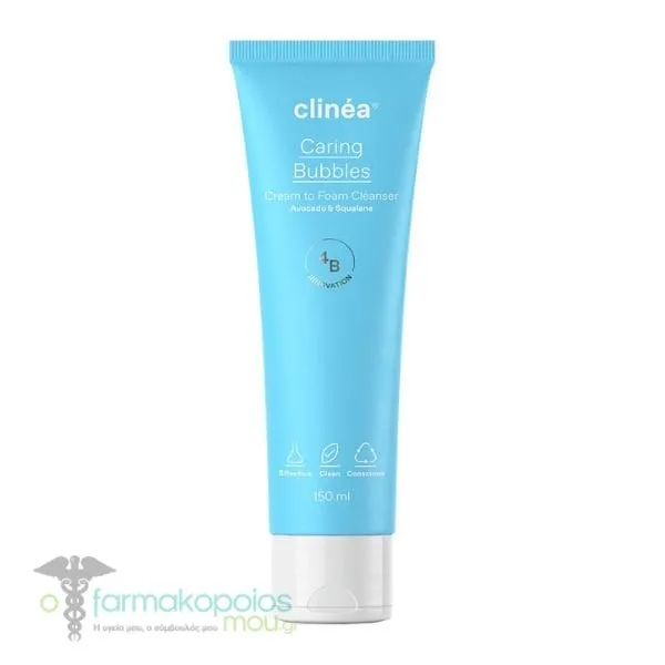 Clinea Caring Bubbles Cream to Foam Cleanser, 150ml