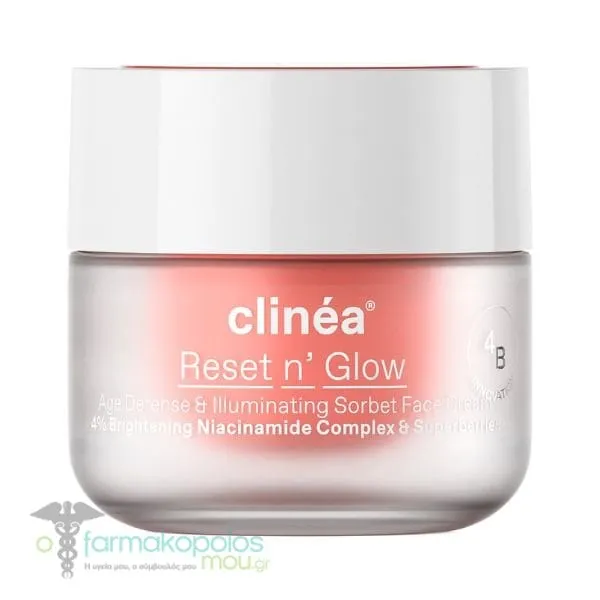 Clinea Reset n' Glow Age-Defense & Illuminating Sorbet Face Cream, 50ml
