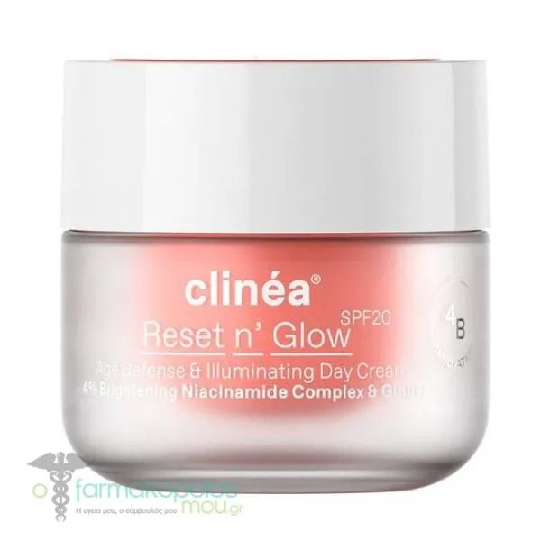 Clinea Reset n' Glow SPF20 Age Defense & Illuminating Day Cream, 50ml