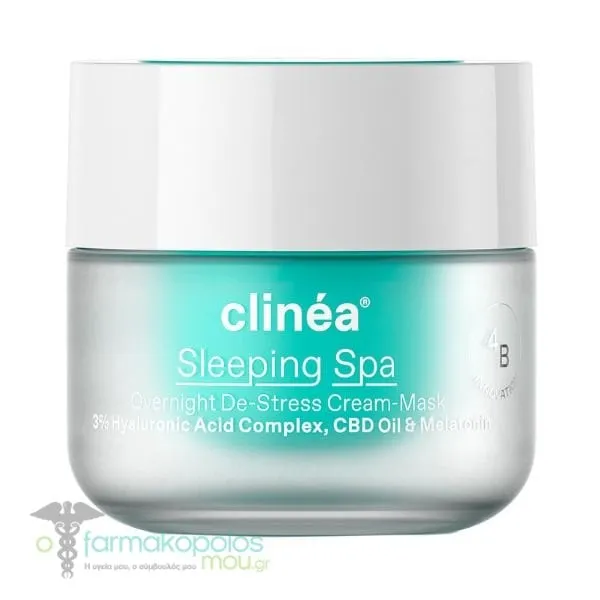 Clinea Sleeping Spa Overnight De-Stress Cream-Mask, 50ml