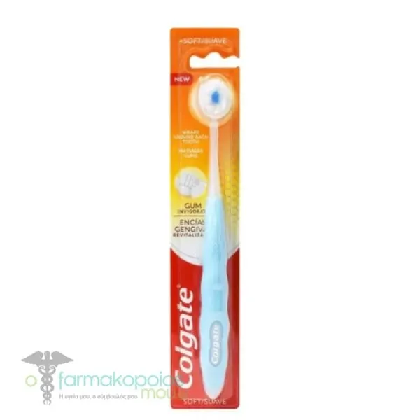 Colgate Gum Invigorate Soft Toothbrush, 1pc - Γαλάζιο
