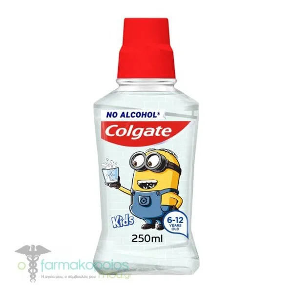 Colgate Mouthwash Minions Soft Mint Mouthwash for Children 6-12 Years, 250ml