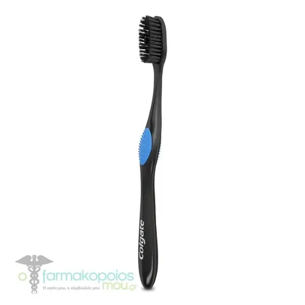 Colgate Toothbrush Charcoal Medium 2x Deeper Cleaning 360°, 1pc - Μαύρο-Μπλέ