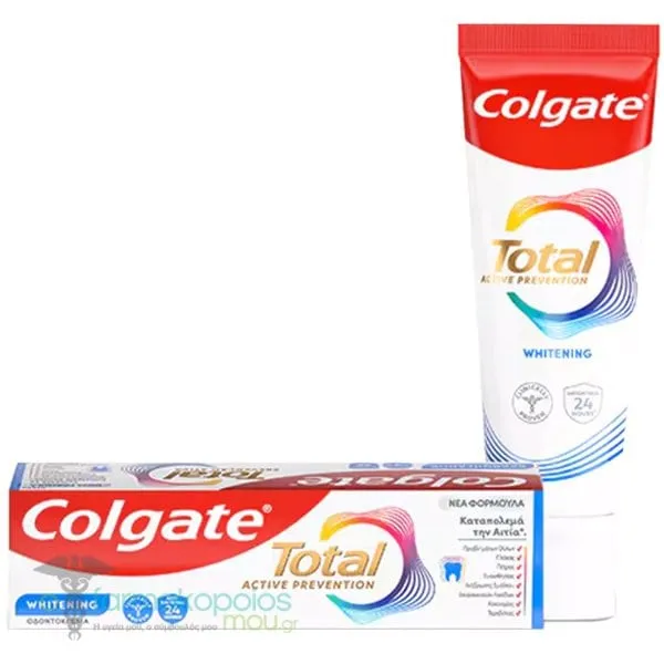 Colgate Total Active Prevention White Οδοντόκρεμα για Λεύκανση, 75ml