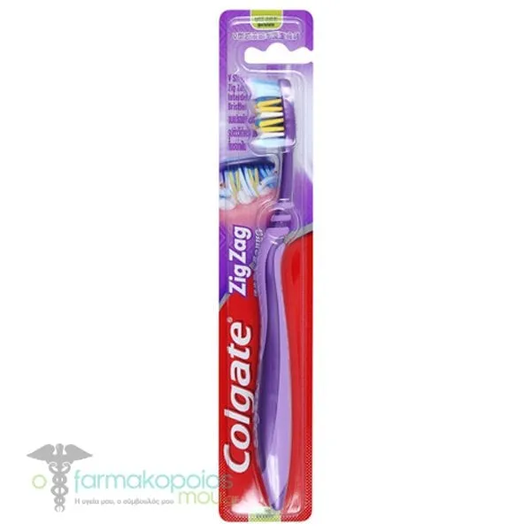 Colgate Toothbrush Zig Zag for Deep Cleaning Medium, 1pc - Μώβ