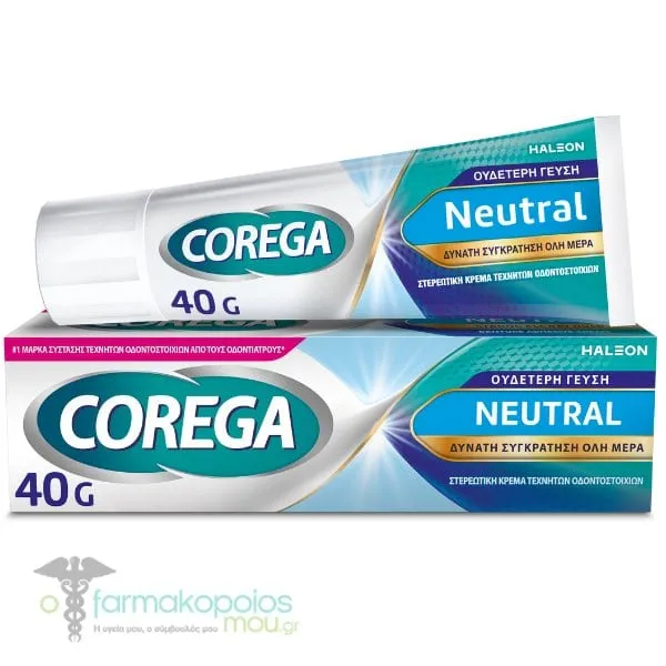 Corega Neutral Denture Adhesive Cream Taste-Free, 40g
