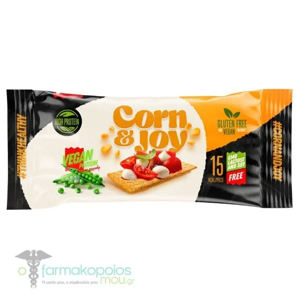 Corn & Joy Κράκερ Καλαμποκιού με Φυτική Πρωτεΐνη, 20g