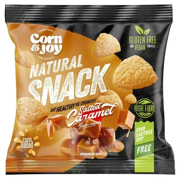 Corn & Joy Σνακ Kαλαμποκιού με Αλμυρή Καραμέλα, 40g